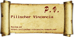 Pilischer Vincencia névjegykártya